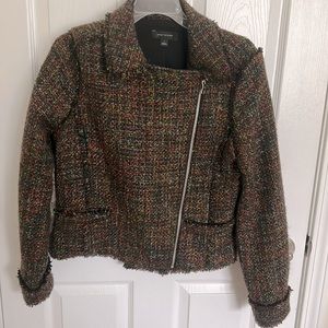 Ann Taylor Brown Tweed Multicolor Jacket/Blazer size 6